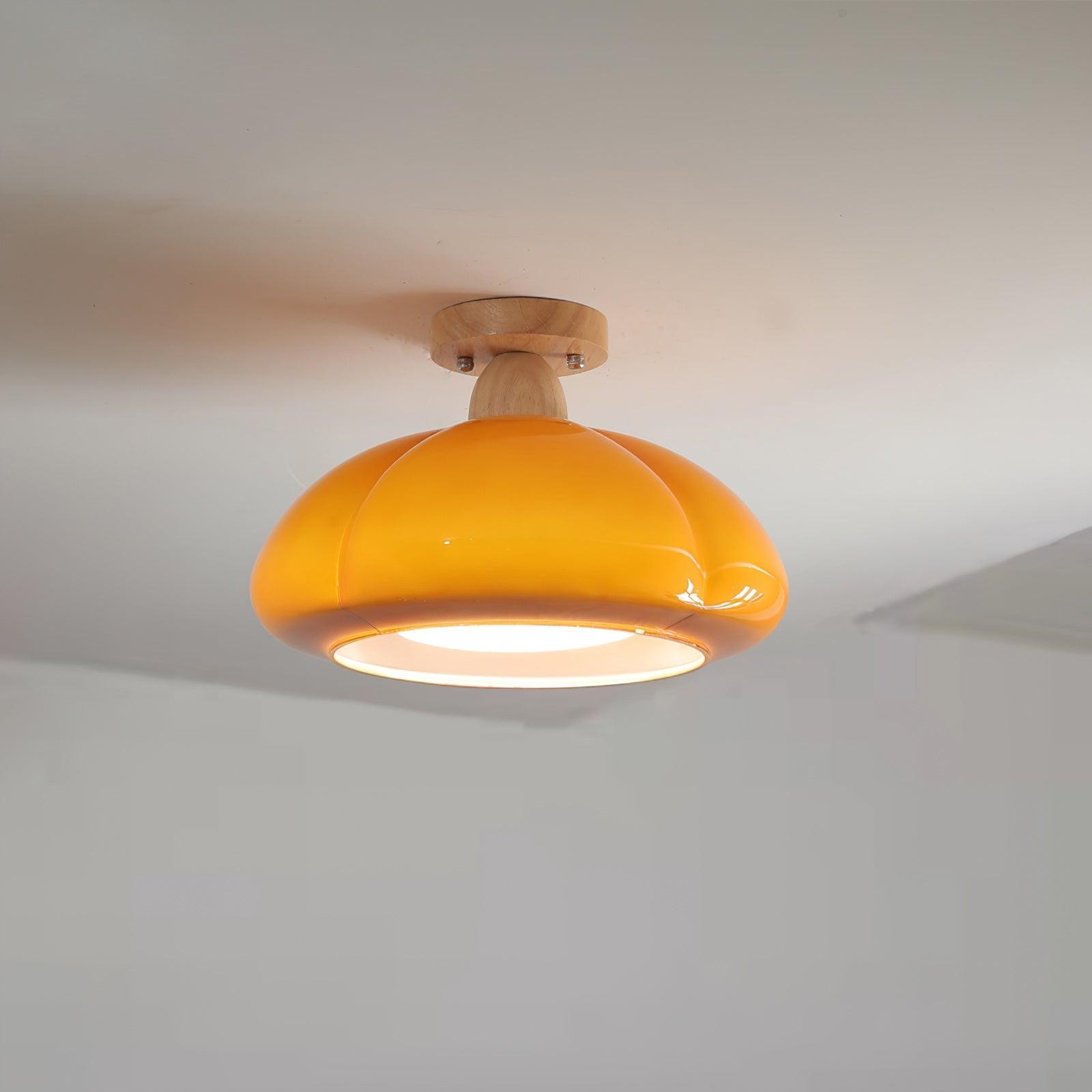 Pumpkin Glass Pendant Light For Kitchen M273