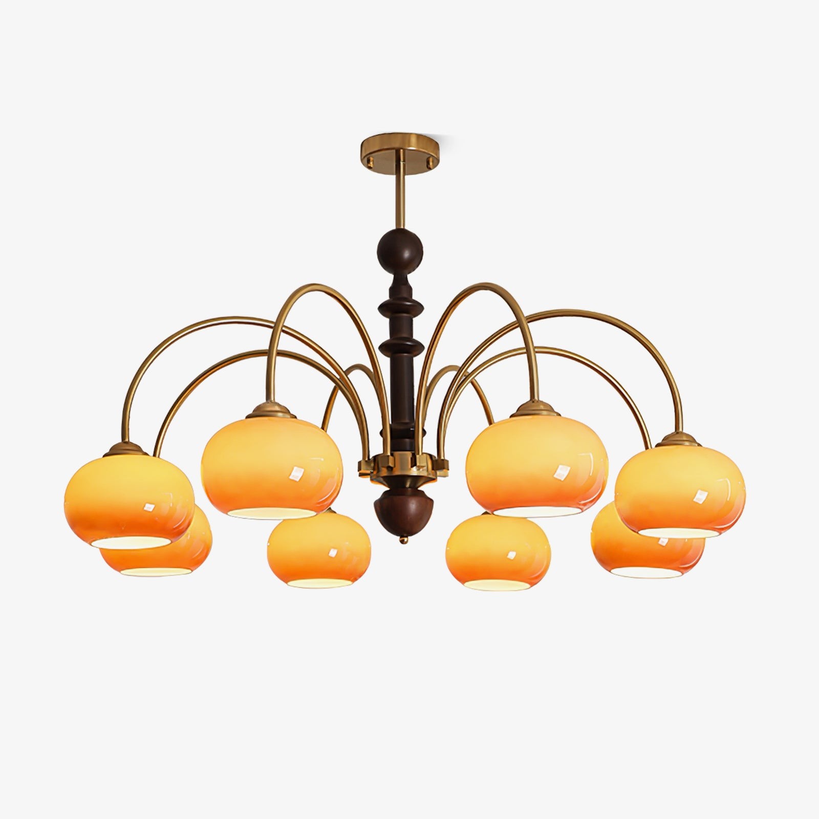 Vintage Bauhaus Persimmon Chandelier M526