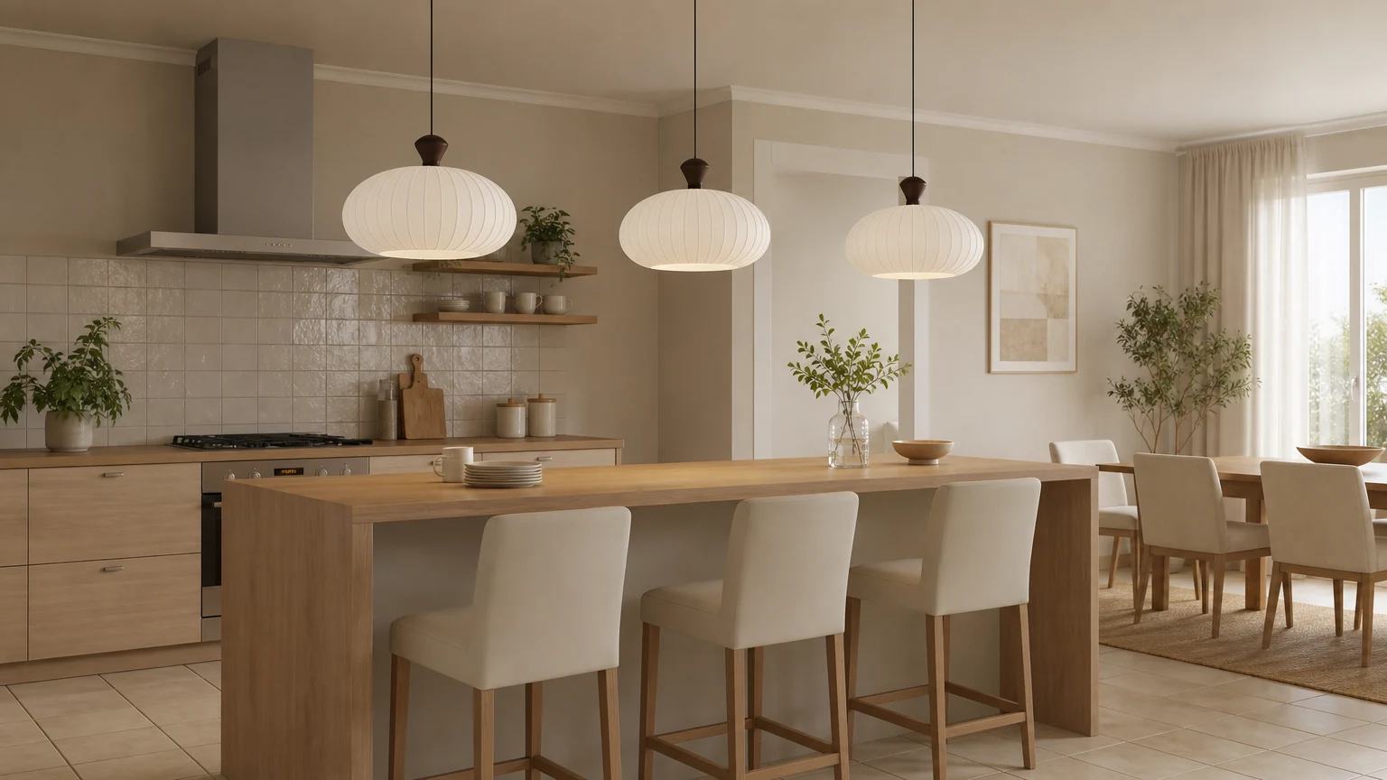 Lampa wisząca Sorella D296 w ciepłej scenerii wnętrza