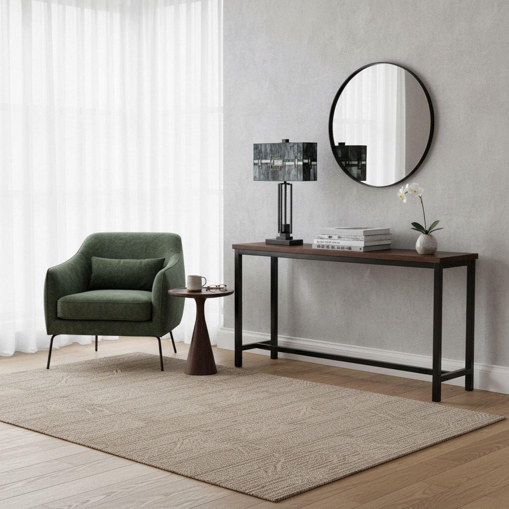 Culletto Stained-Glass Rectangular Table Lamp - Artisan Look for Bedrooms and Hallways T646