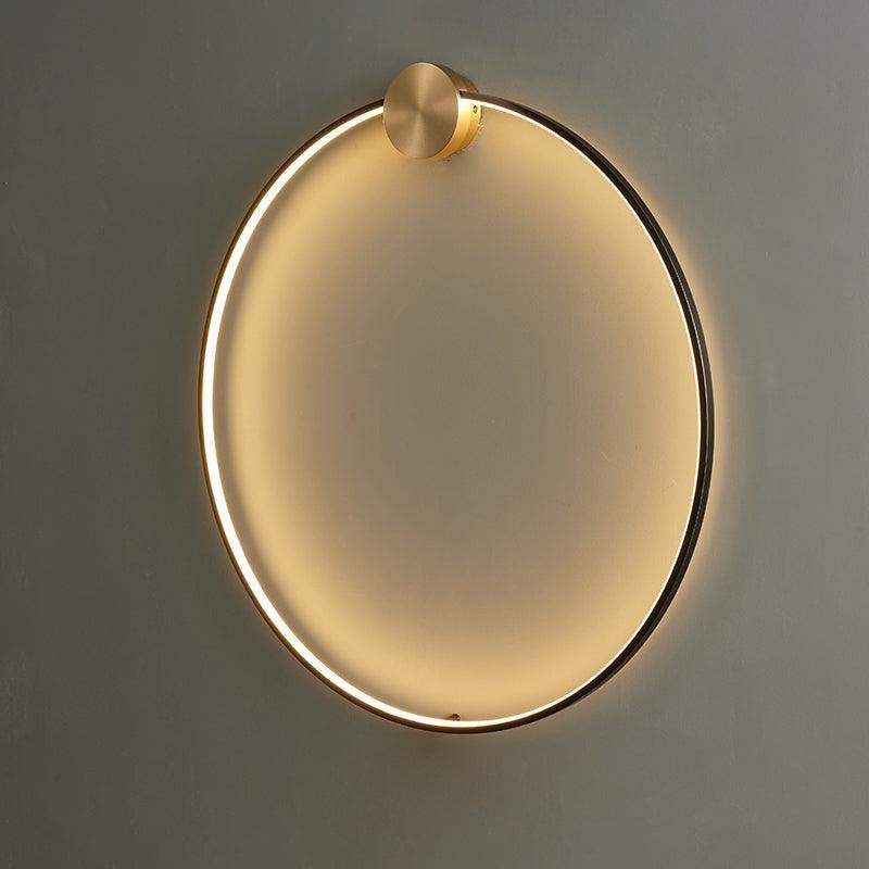 Minimalist Creative Simple Brass Round LED Wall Light M429