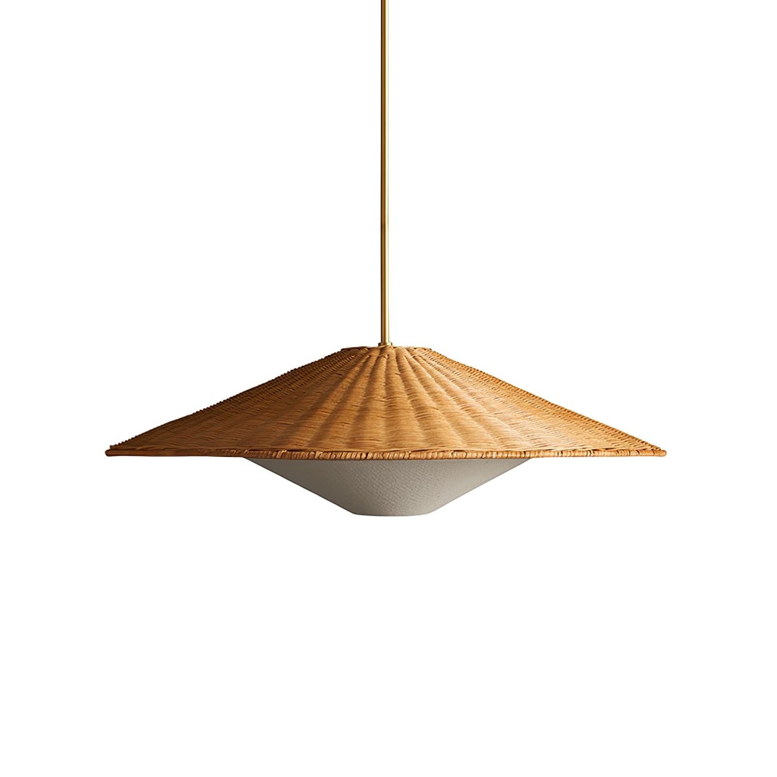 Rattan Hat Pendant Light Suitable For Living Room M29