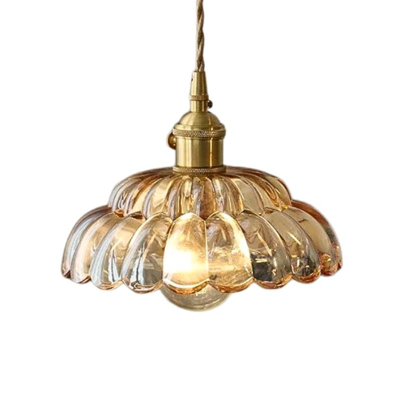 Nordic Vintage Petal Glass Pendant Light S174