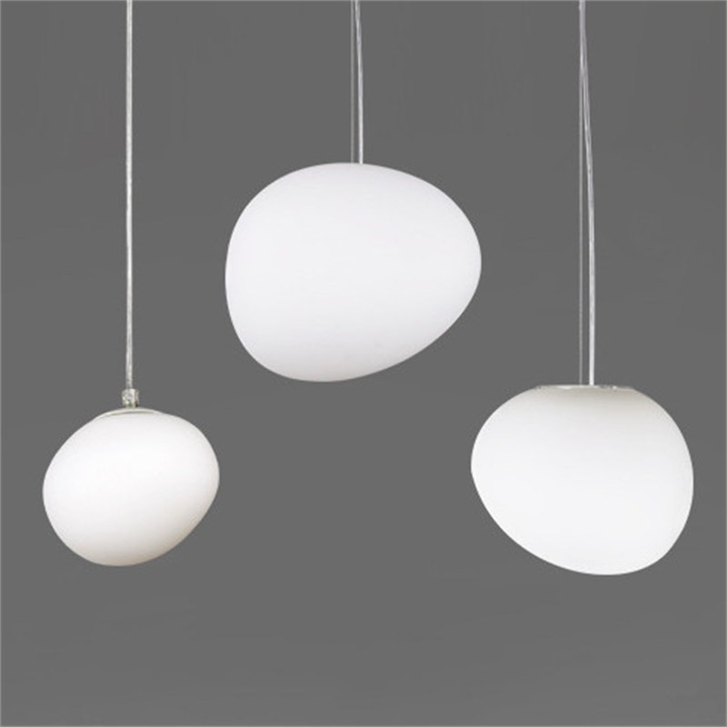 Stone Shape Opal Glass Pendant Light S05