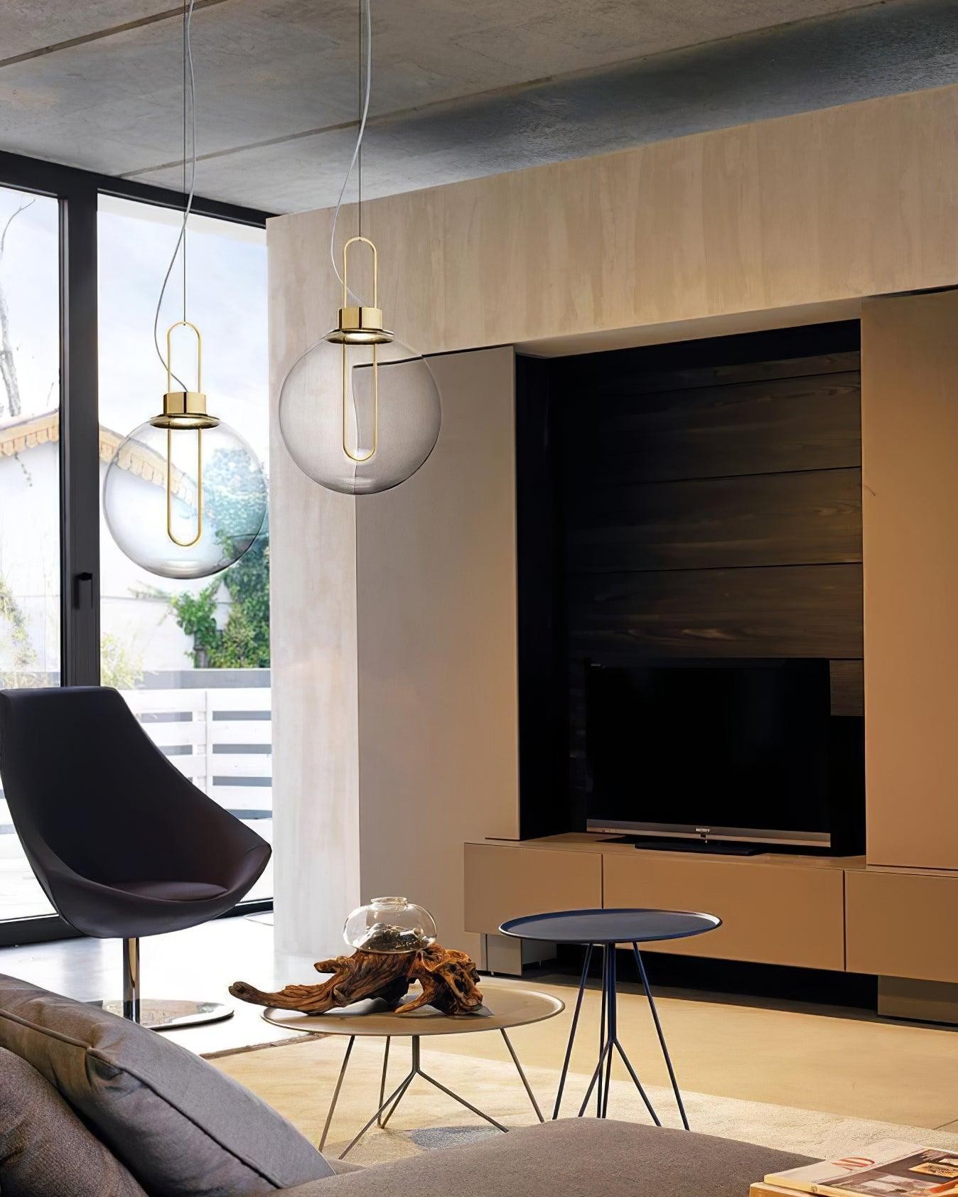 Clear Glass Orb Style Pendant Lamp M40