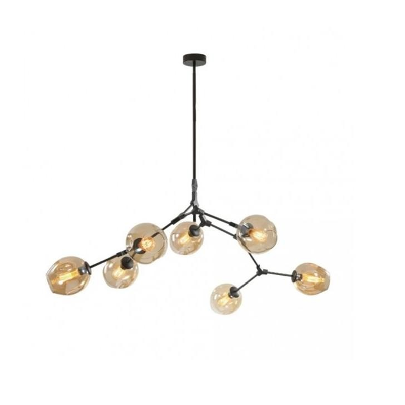 Asymmetrical Articulated Globe Branching Bubble Chandelier