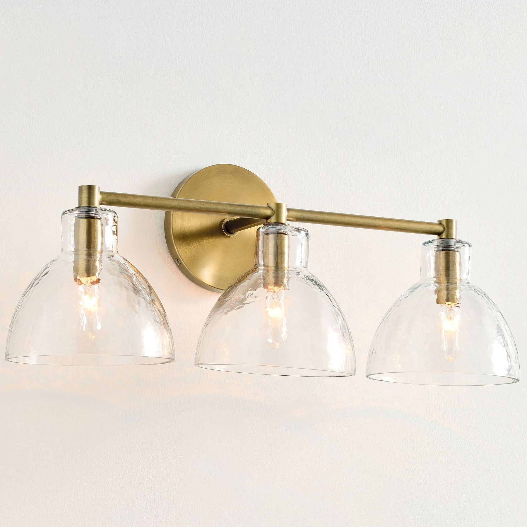 Glavira Recycled Glass Double Sconce - Indoor Brass Wall Lighting T049