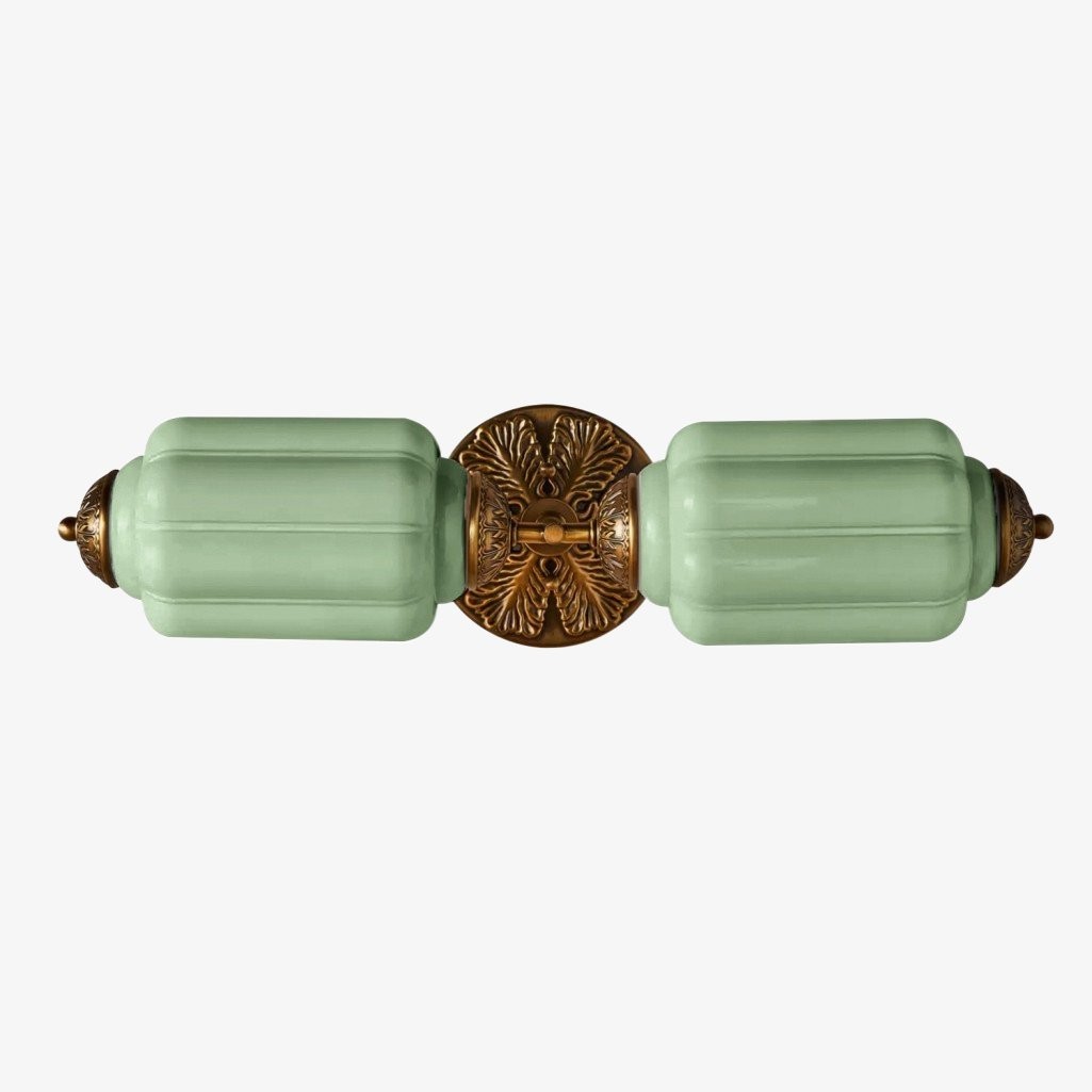 Eloise Brass Wall Sconce – Elegant Milk Glass Vintage Lighting T290