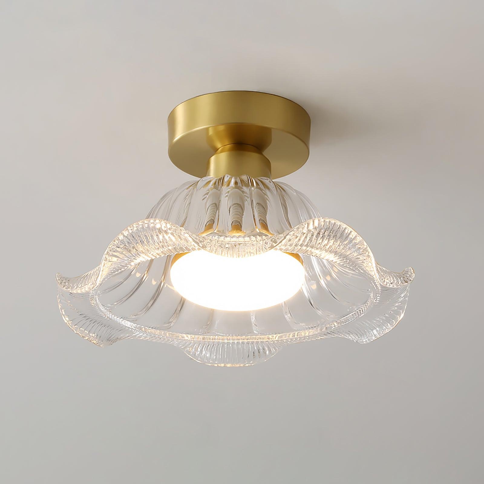 Vintage Glass Flower Ceiling Light M332