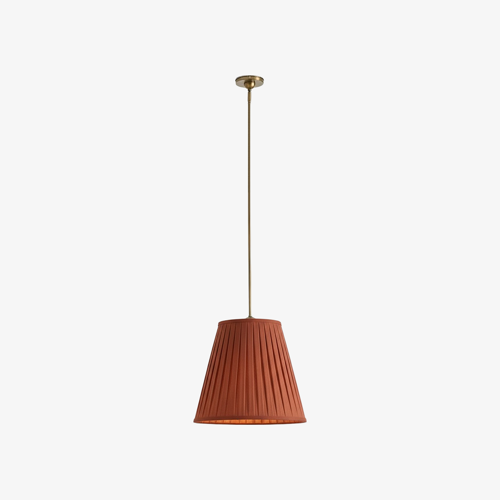 Luvora Modern Fabric Pleated Shade Pendant Lamp - Contemporary Elegant Decor Hanging Light T033