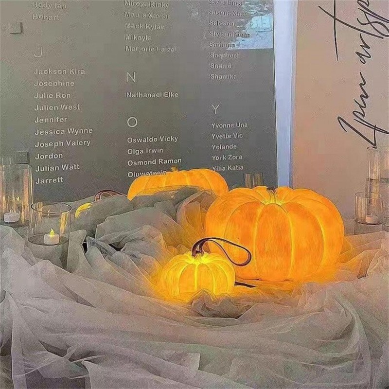 Pumpkin Resin Portable Table Lamp For Halloween Decorations S165