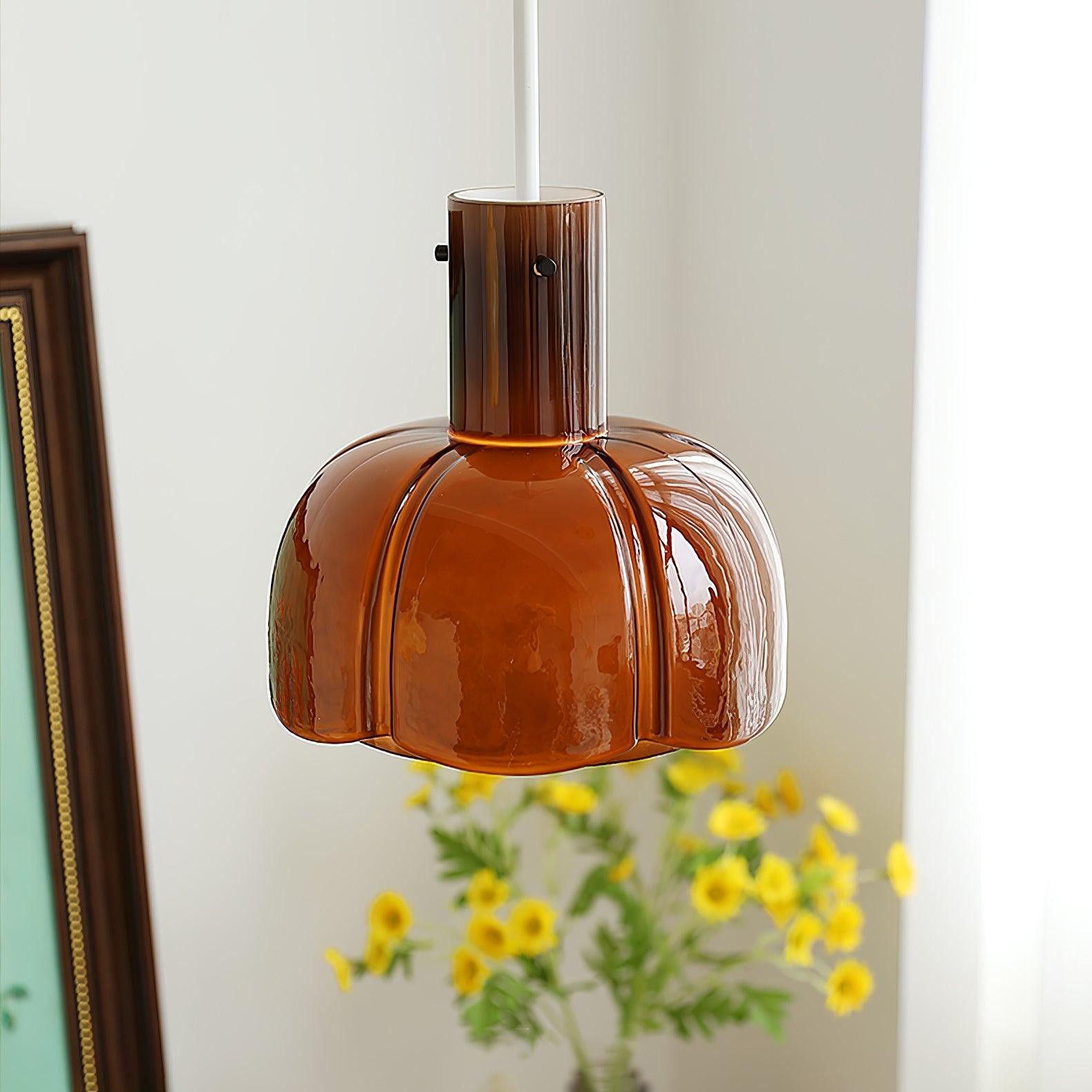 Medieval Style Glass Bud Pendant Lamp M457