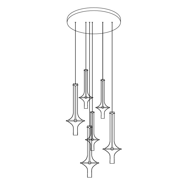 Modern Creative Glass Tube Pendant Lamp M101