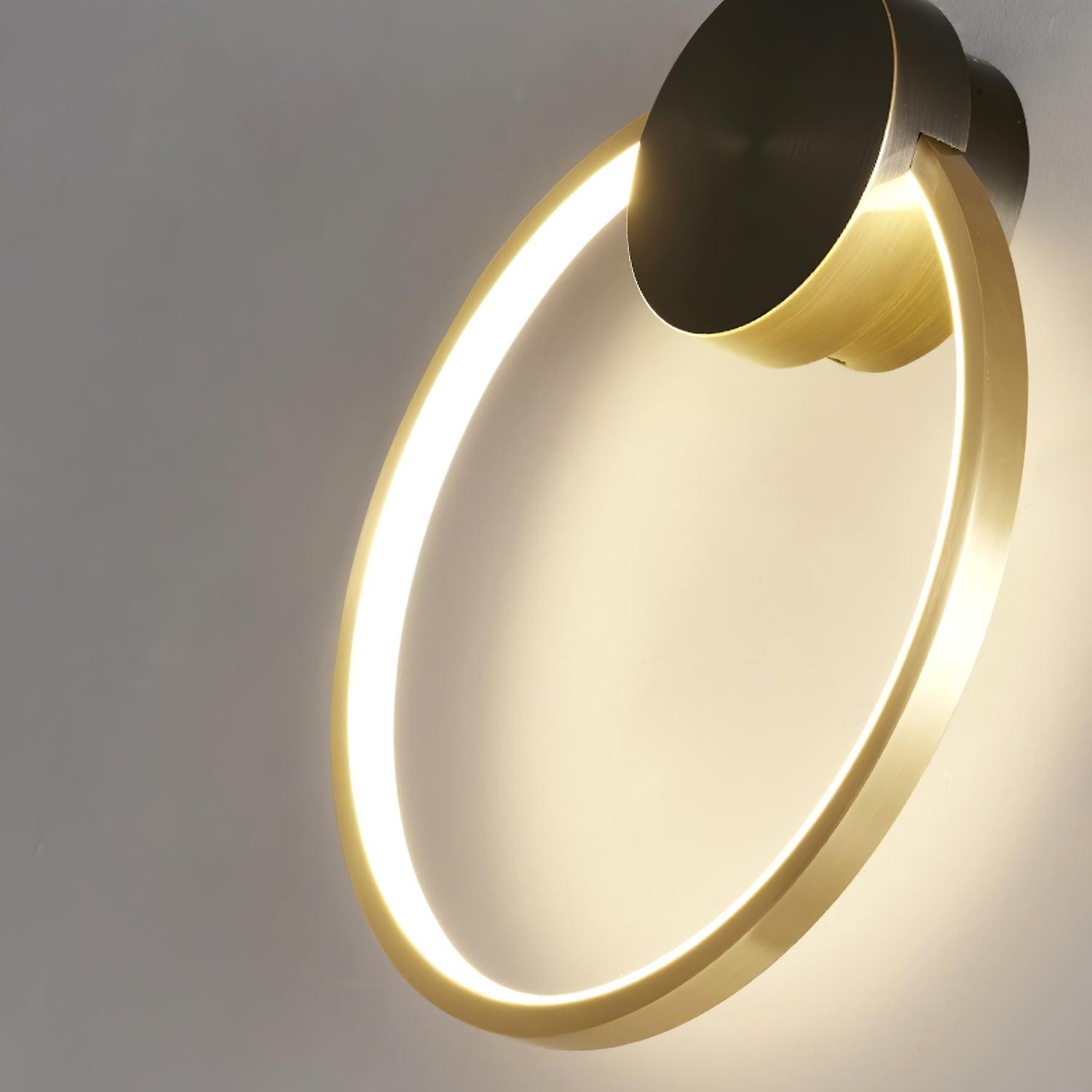 Minimalist Creative Simple Brass Round LED Wall Light M429