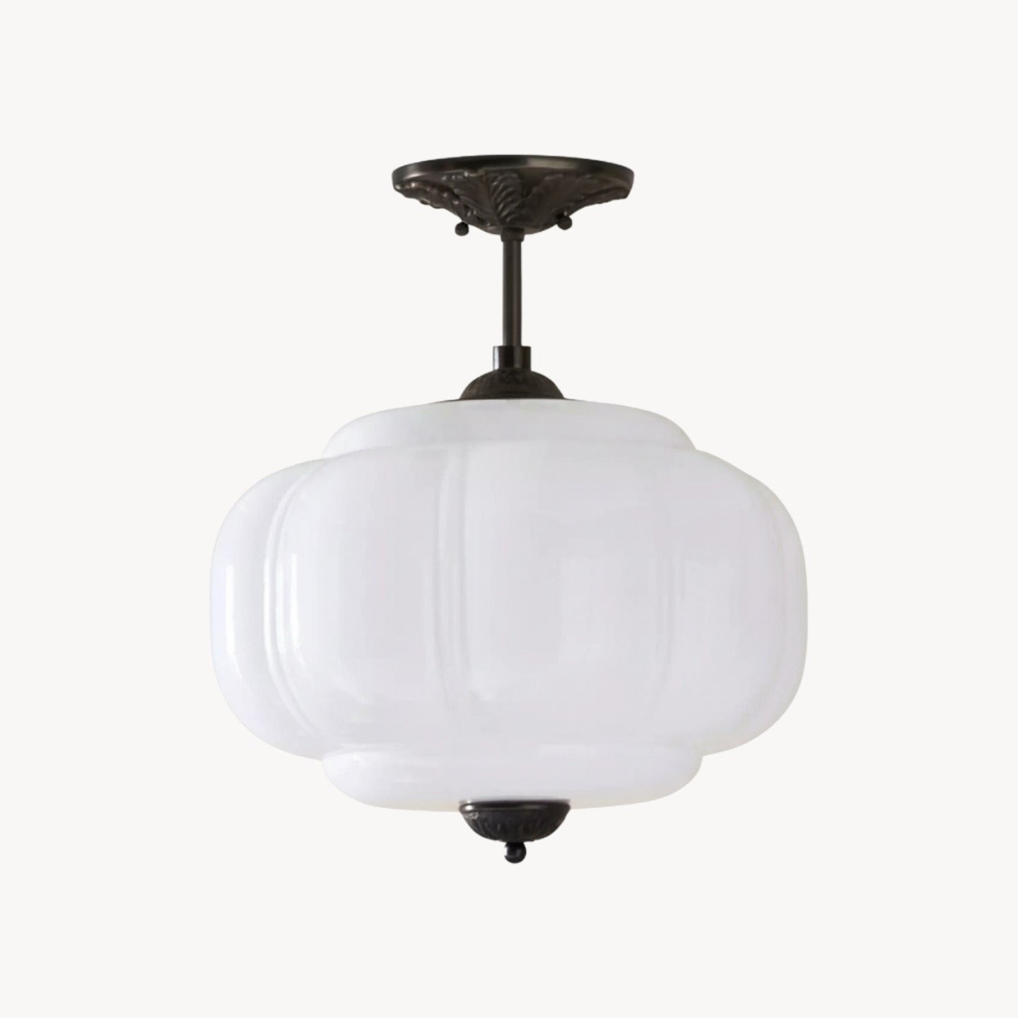 Eloise Vintage Glass Chandelier - Milk Glass Home Accent T289