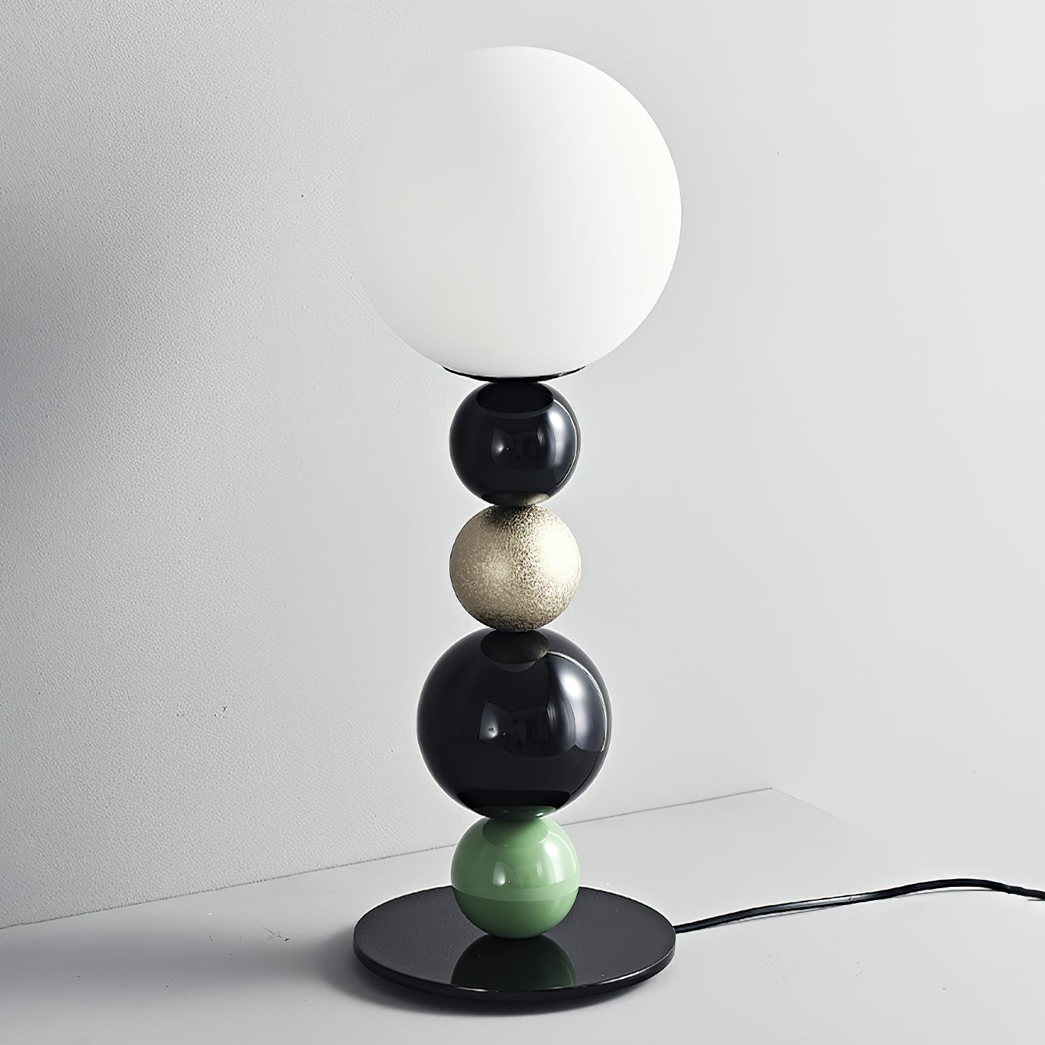 Round Balls Stacking Green Table Lamp M521