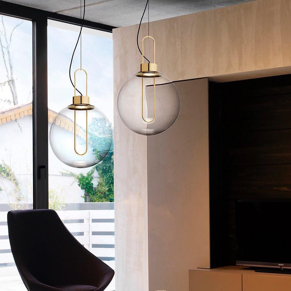 Clear Glass Orb Style Pendant Lamp M40