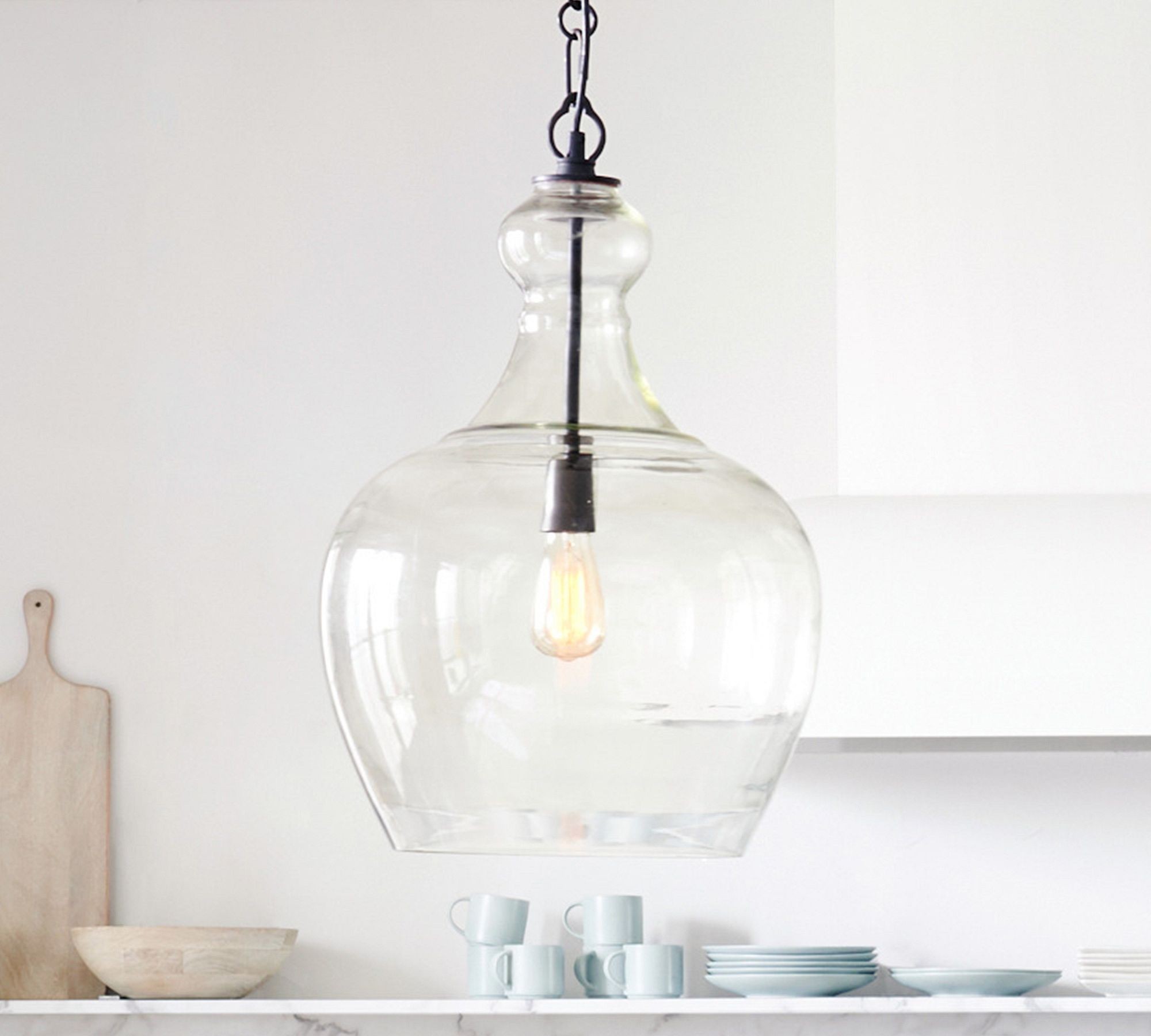 Lawson Glass Pendant Light - Recycled & Milk Glass with Bronze Accent T108