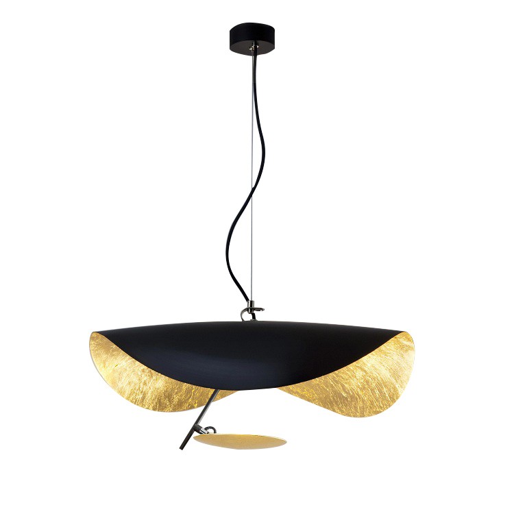 Modern Foil Curved Metal LED Pendant / Ceiling light for Bedroom