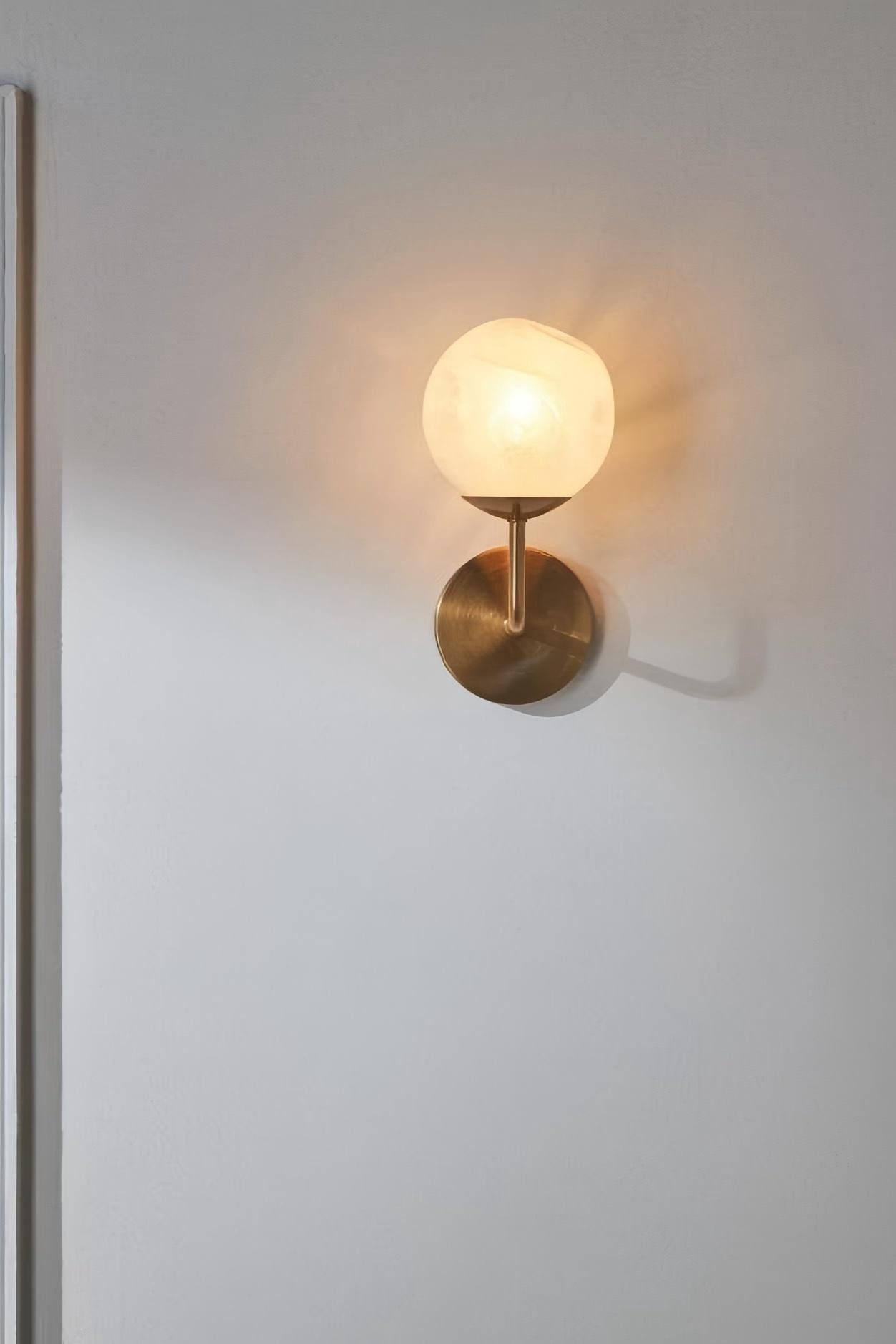 Pawrior Modern Organic Glass Sphere Wall Light - Nordic Cloud Design Wall Sconce T174