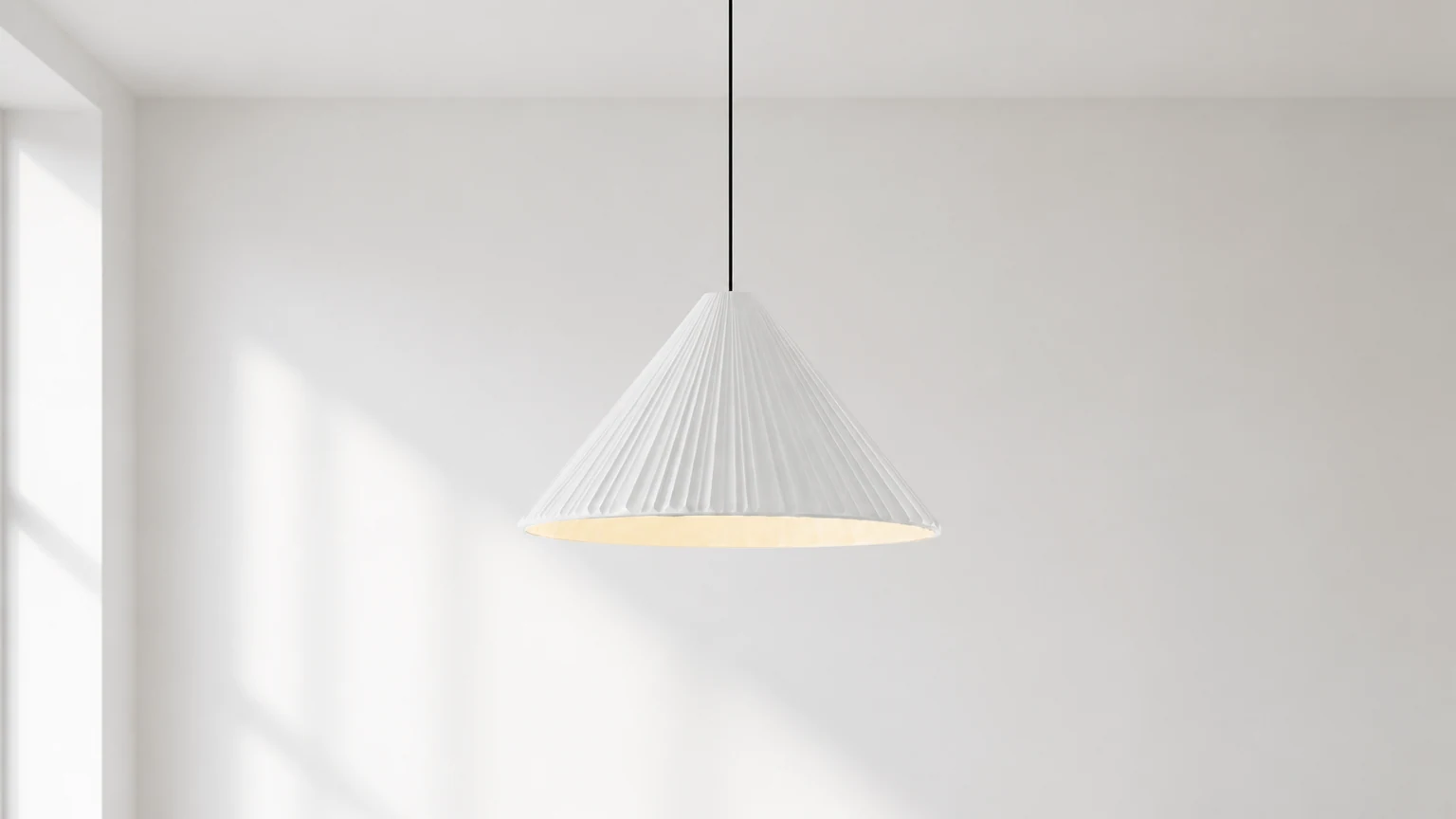 Lampa wisząca z żywicy nordyckiej w nowoczesnej scenie salonu