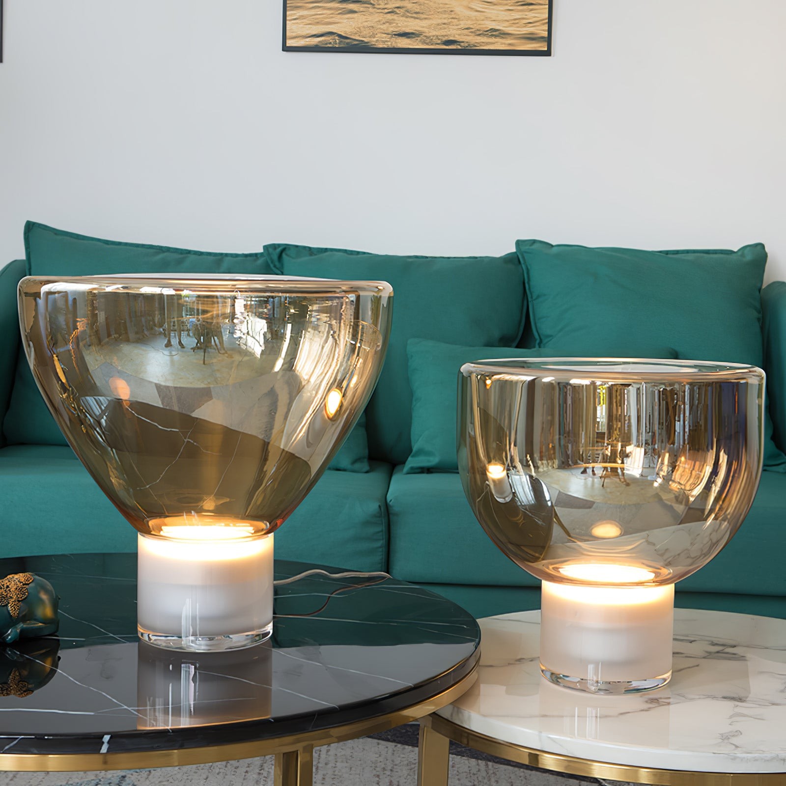 Nordic Simple Modern Luxury Glass Table Lamp For Study Room M412
