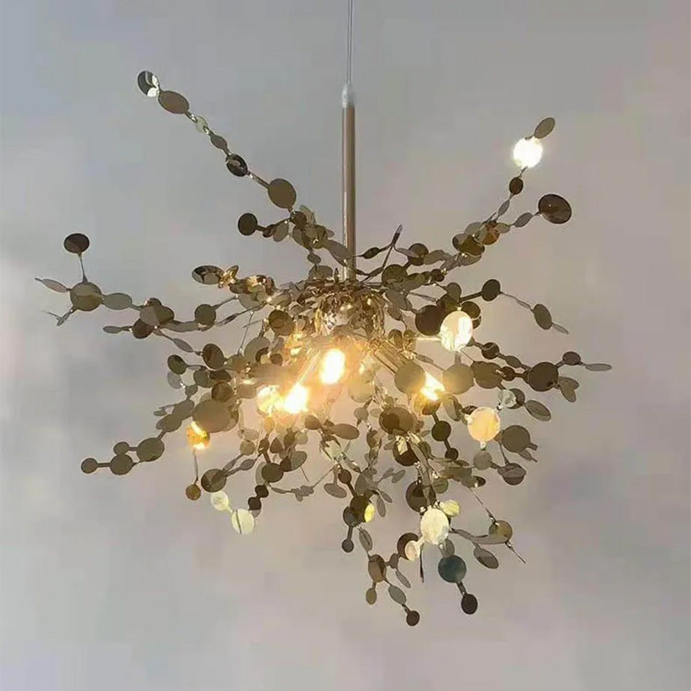 Modern Creative Decorative Leaf Stainless Steel Pendant Light M158
