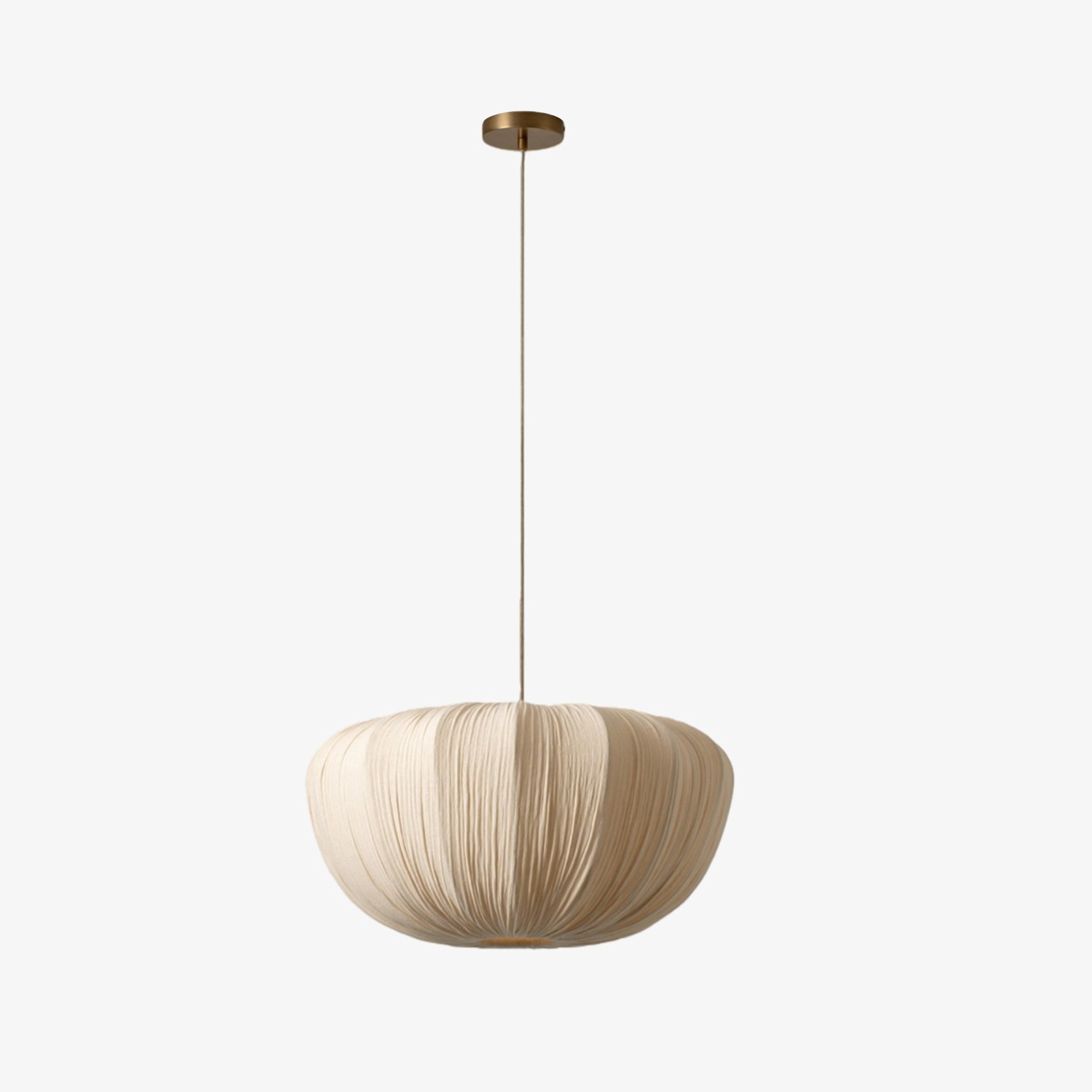 Linbron Pendant - Soft Linen Shade Curved Frame Modern Ceiling Light for Dining Room T477