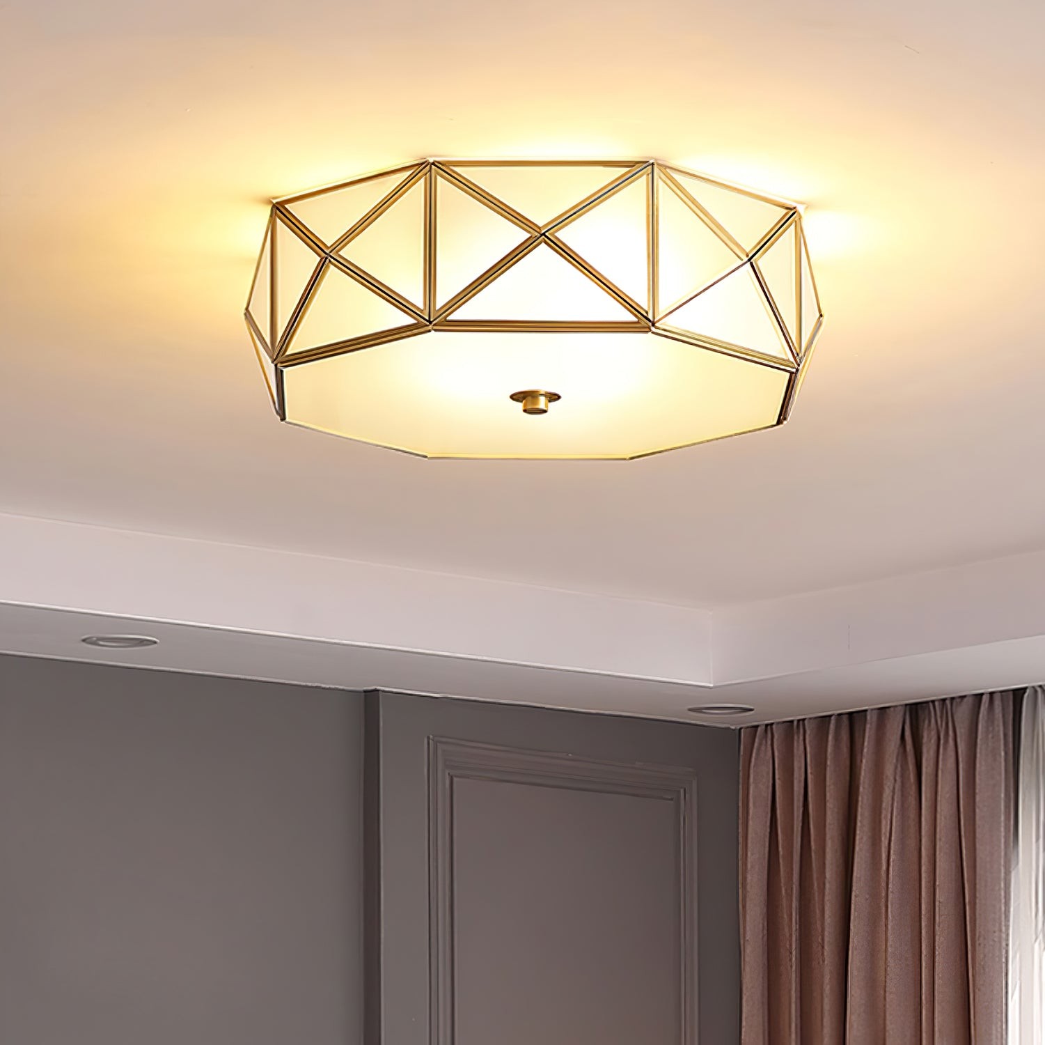 Geometric Shaped Flush Ceiling Light M556