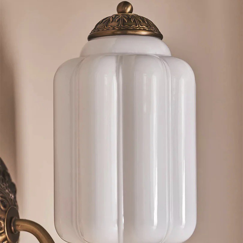 Vintage Glass Candlestick Shaped Wall Lamp M03