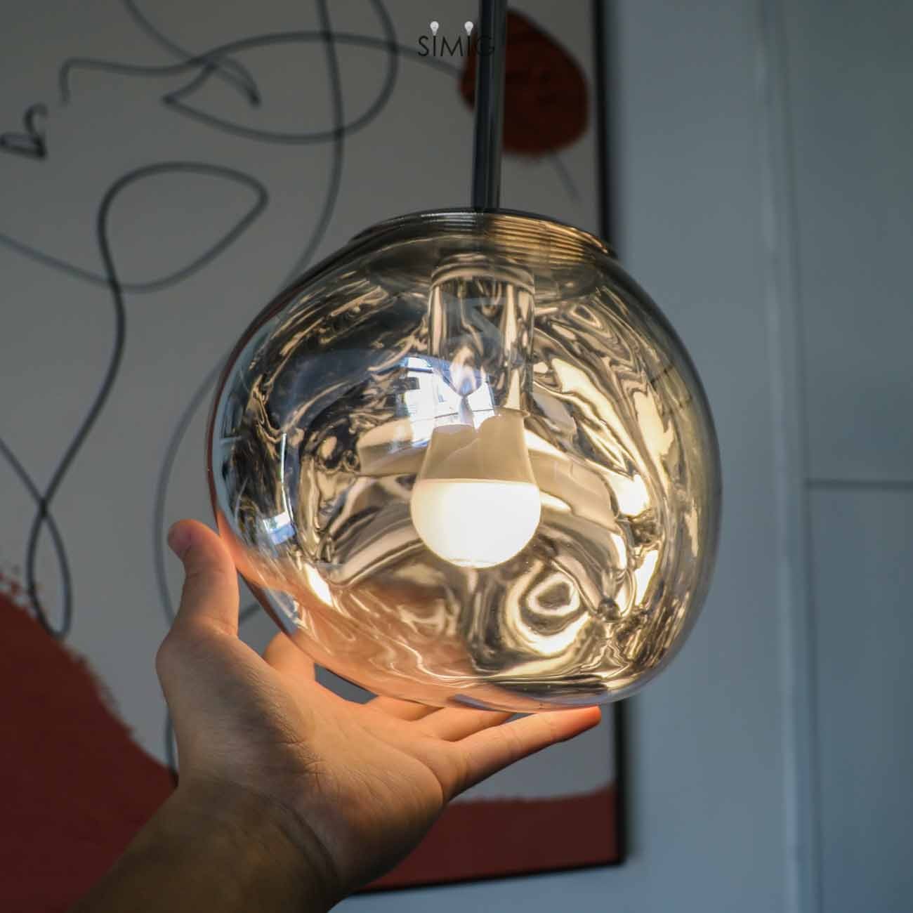 Dynamic Surface Pendant Light For Living Room S09