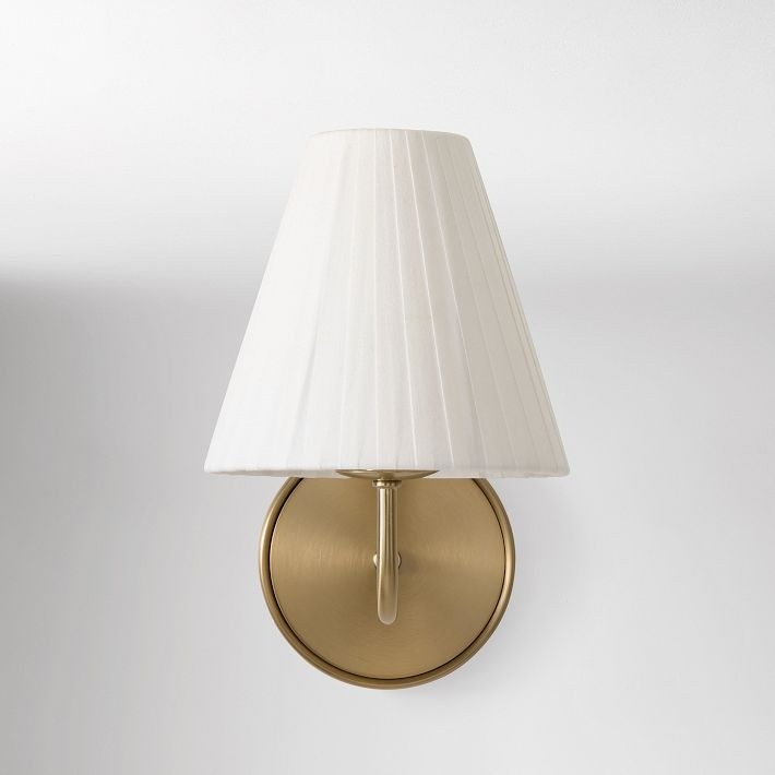 Fibura Sleek Linen Shade Metal Wall Lamp T248
