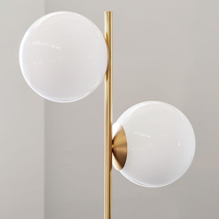 Brina Glass Multi-Light Floor Lamp - Modern Standing Light with Elegance T255