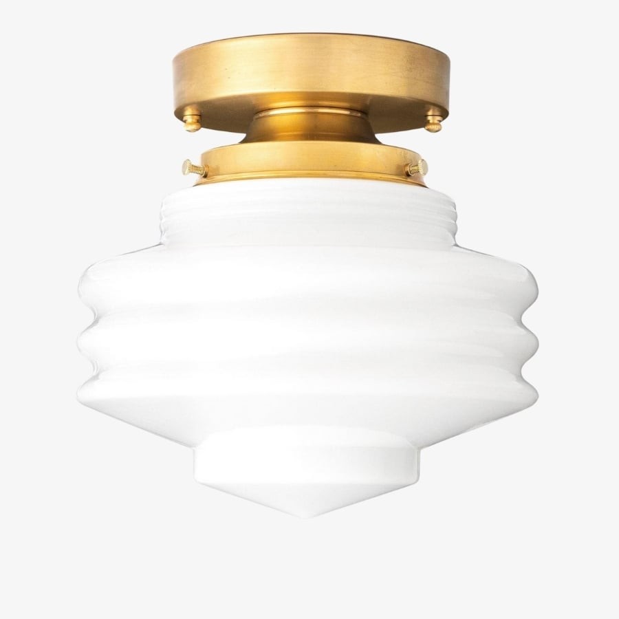 Geotower Glass Art Deco Ceiling Light - Glass Globe - Elegant Home Fixture T366