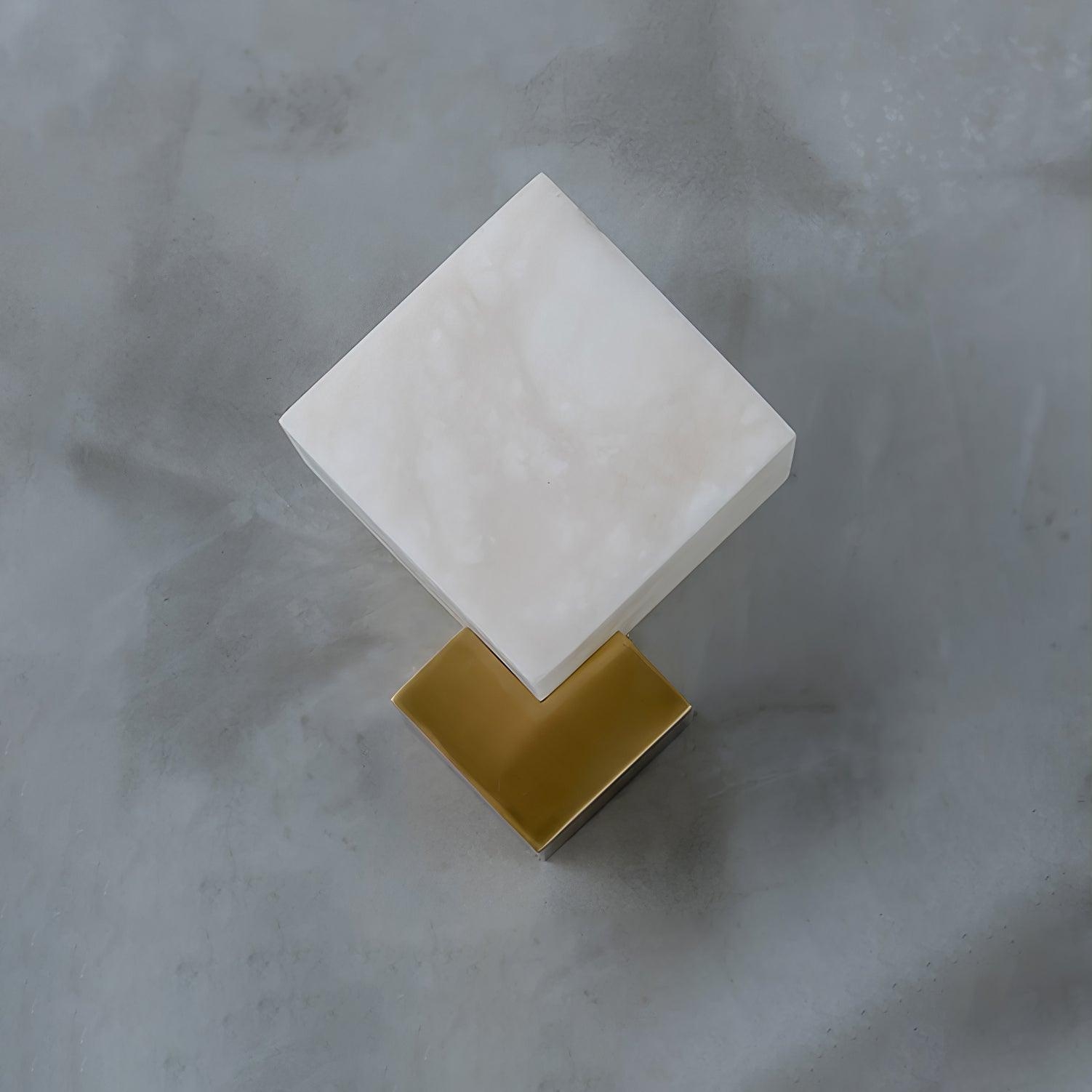 Block Alabaster Wall Sconce D387