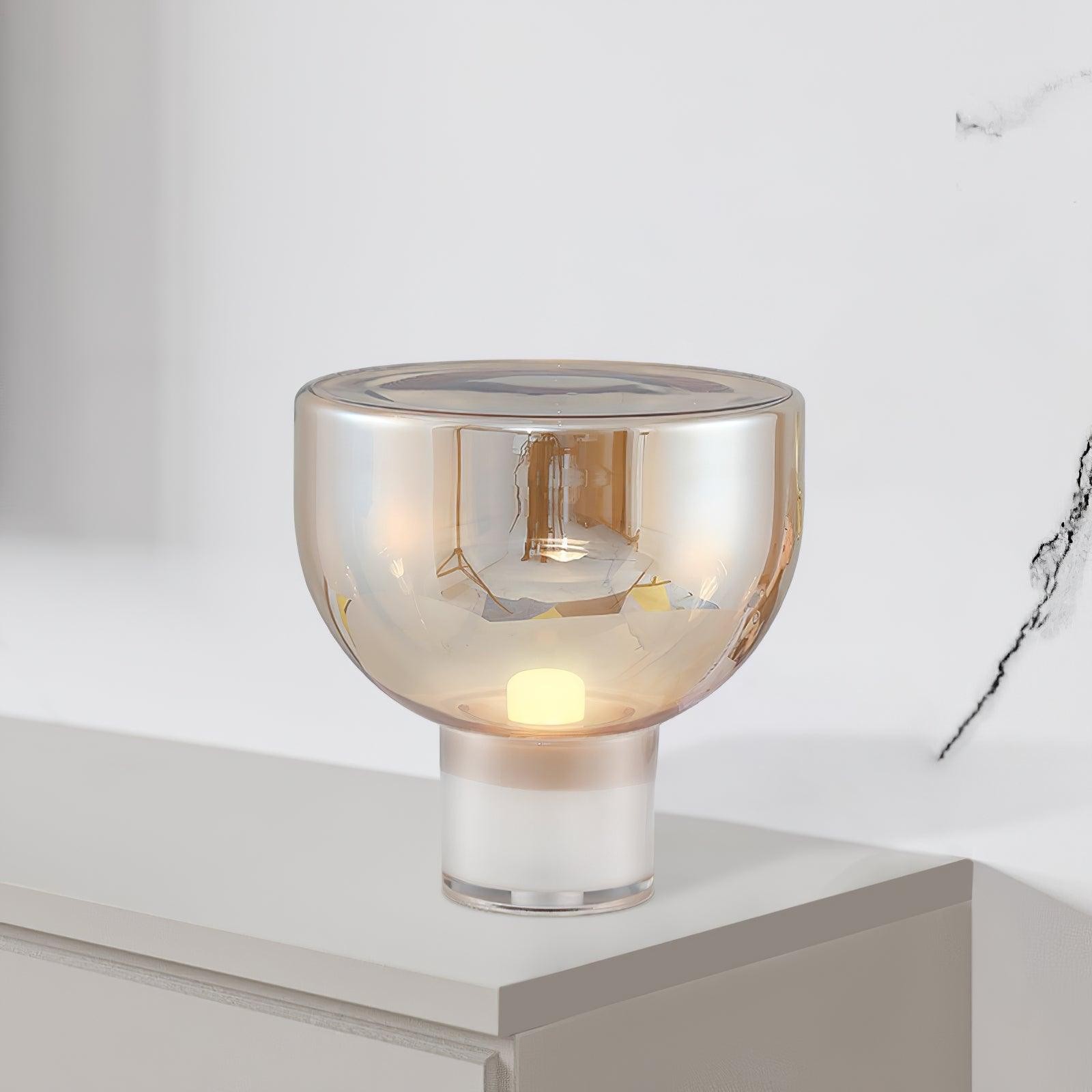 Nordic Simple Modern Luxury Glass Table Lamp For Study Room M412