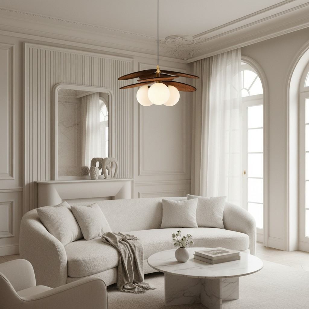 Orrise Artistic Layered Petal Pendant Light - Natural Inspired Lamp for Entryway and Bedroom T521