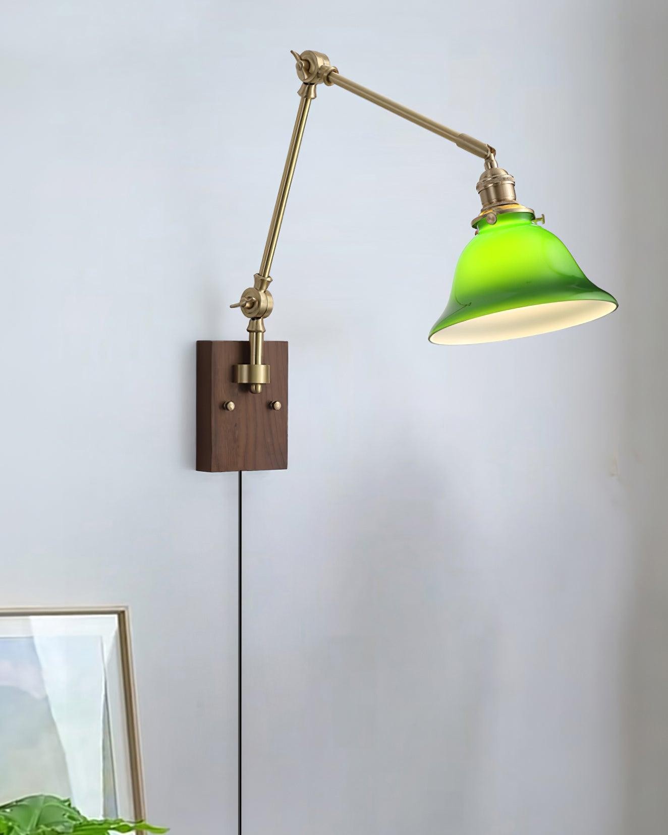 Banker Swing Arm Plug In Wall Light M289
