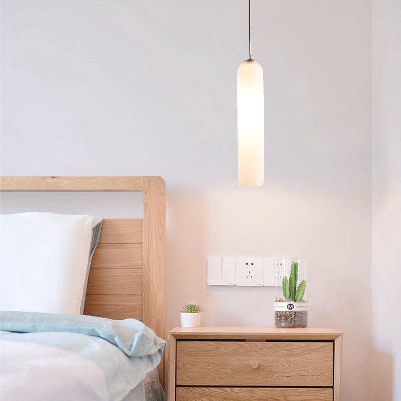 Float Blown Glass Cylindrical Pendant Lamp