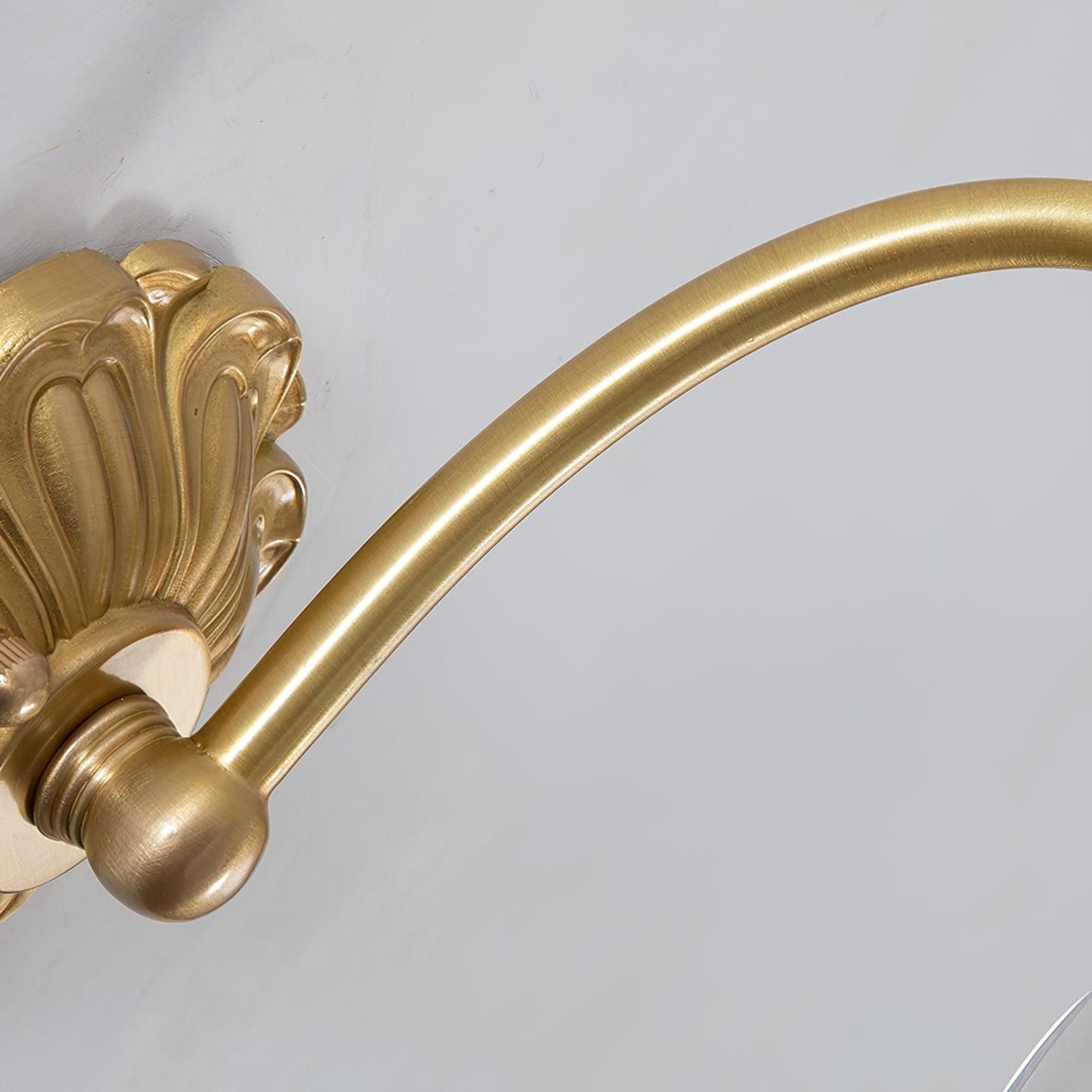 Nordic Modern Retro Elegant Flower Brass Glass Wall Lamp M490