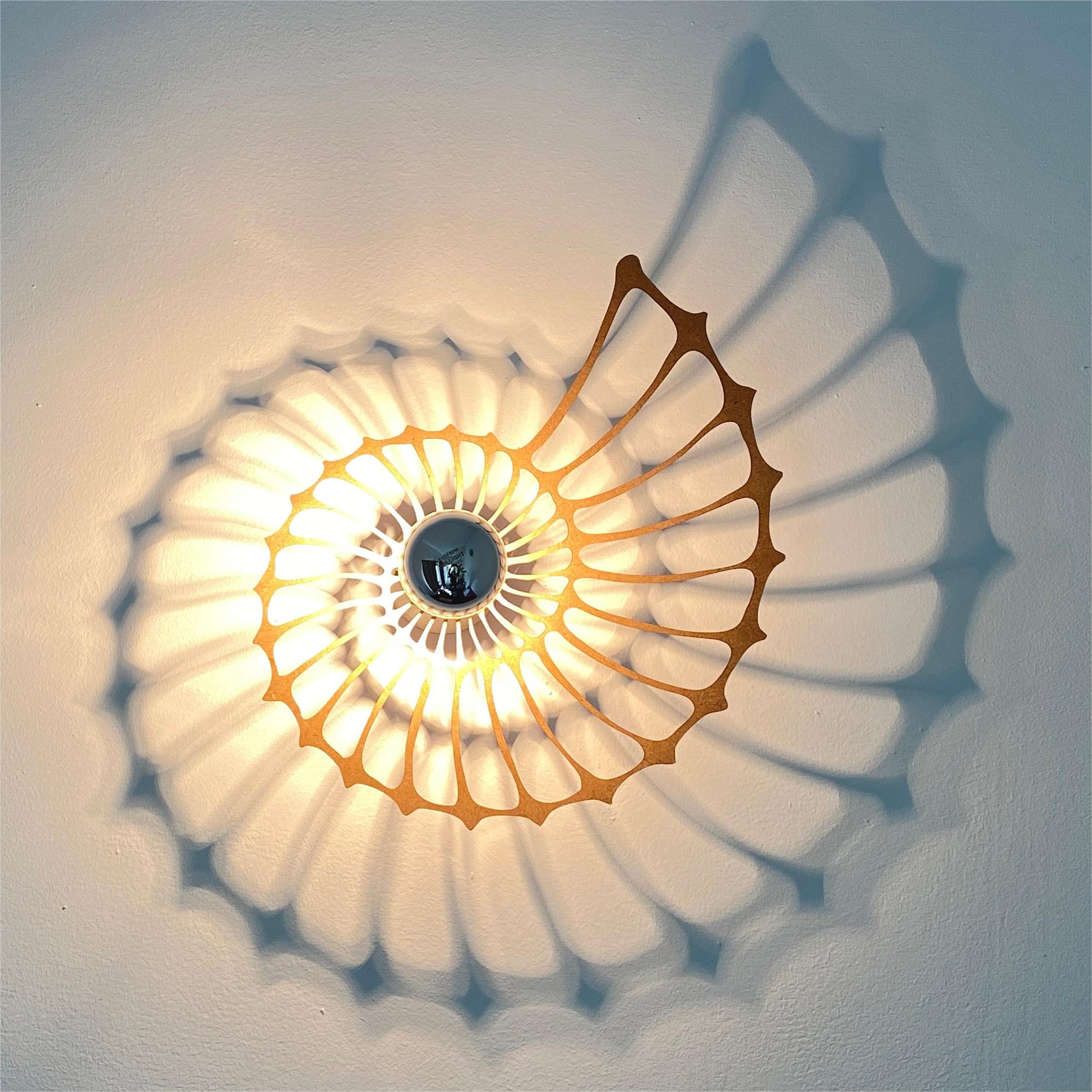 Led Wall Light With Wooden Shadow Casting S87