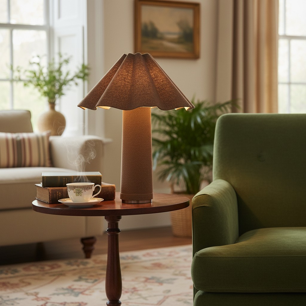 Weavara Contemporary Accent Table Lamp - Fabric‑Covered Decorative Lighting for Living Space or Office T660