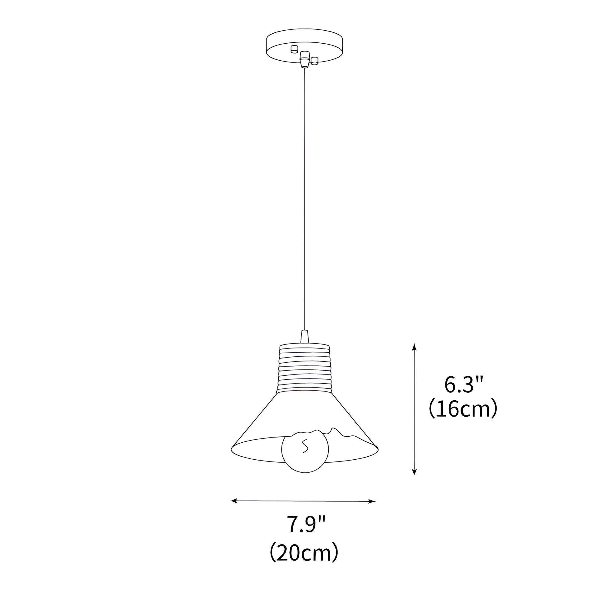 Nordic Hemp Rope Glass Pendant Light D938