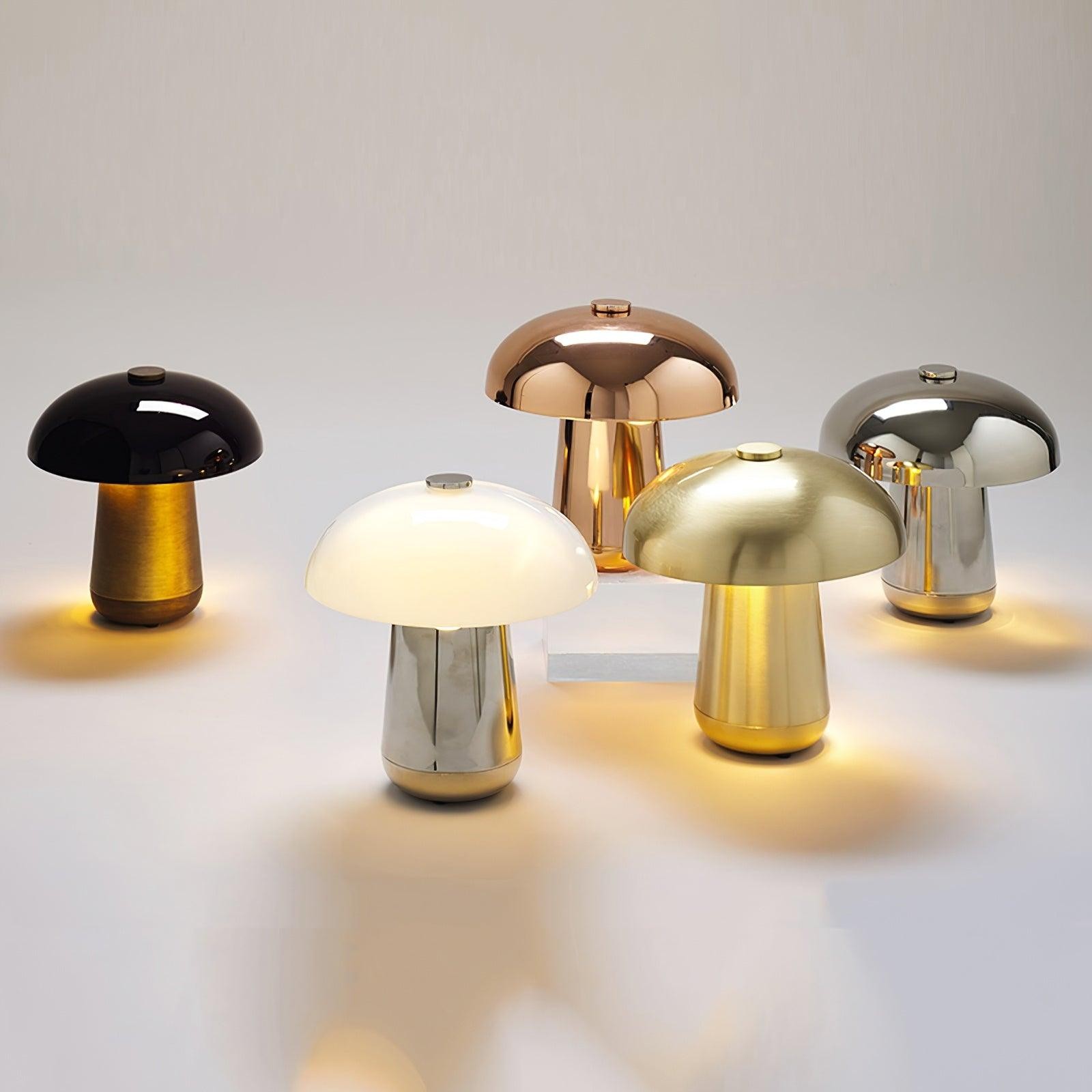 Metal Covered Mushroom Hollow Table Lamp M41