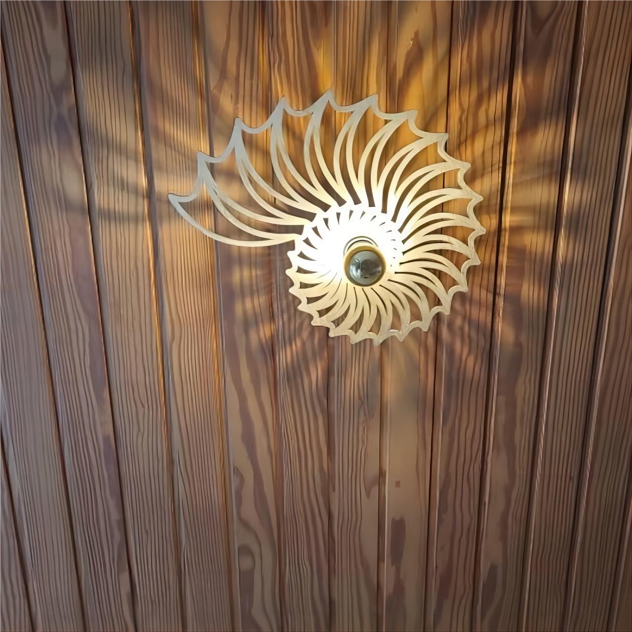 Led Wall Light With Wooden Shadow Casting S87