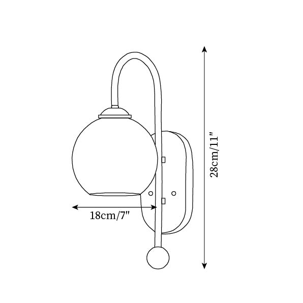 American Retro Spherical Wall Lamp M252