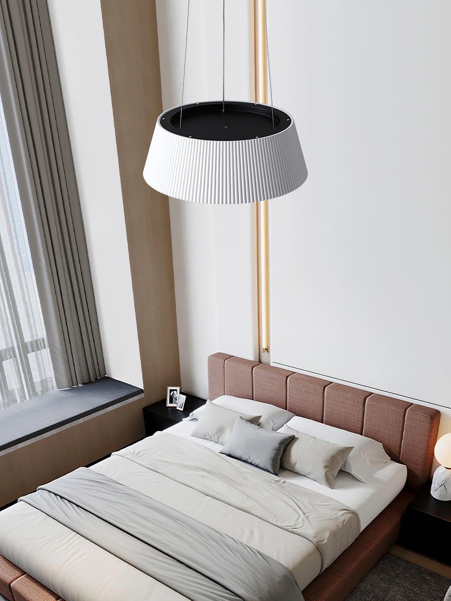 Minimalist Corrugated Lampshade Bedroom Pendant Lamp M389