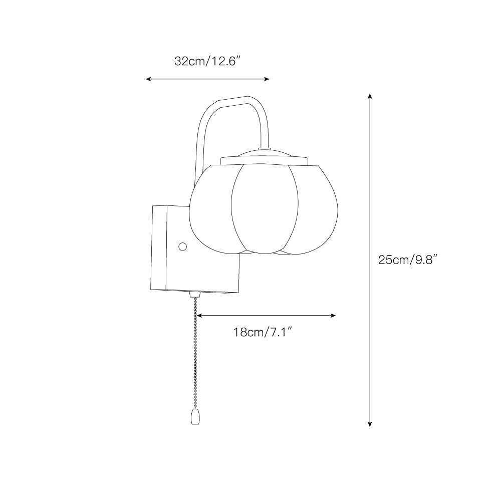 Kapok Flower Wall Lamp D419