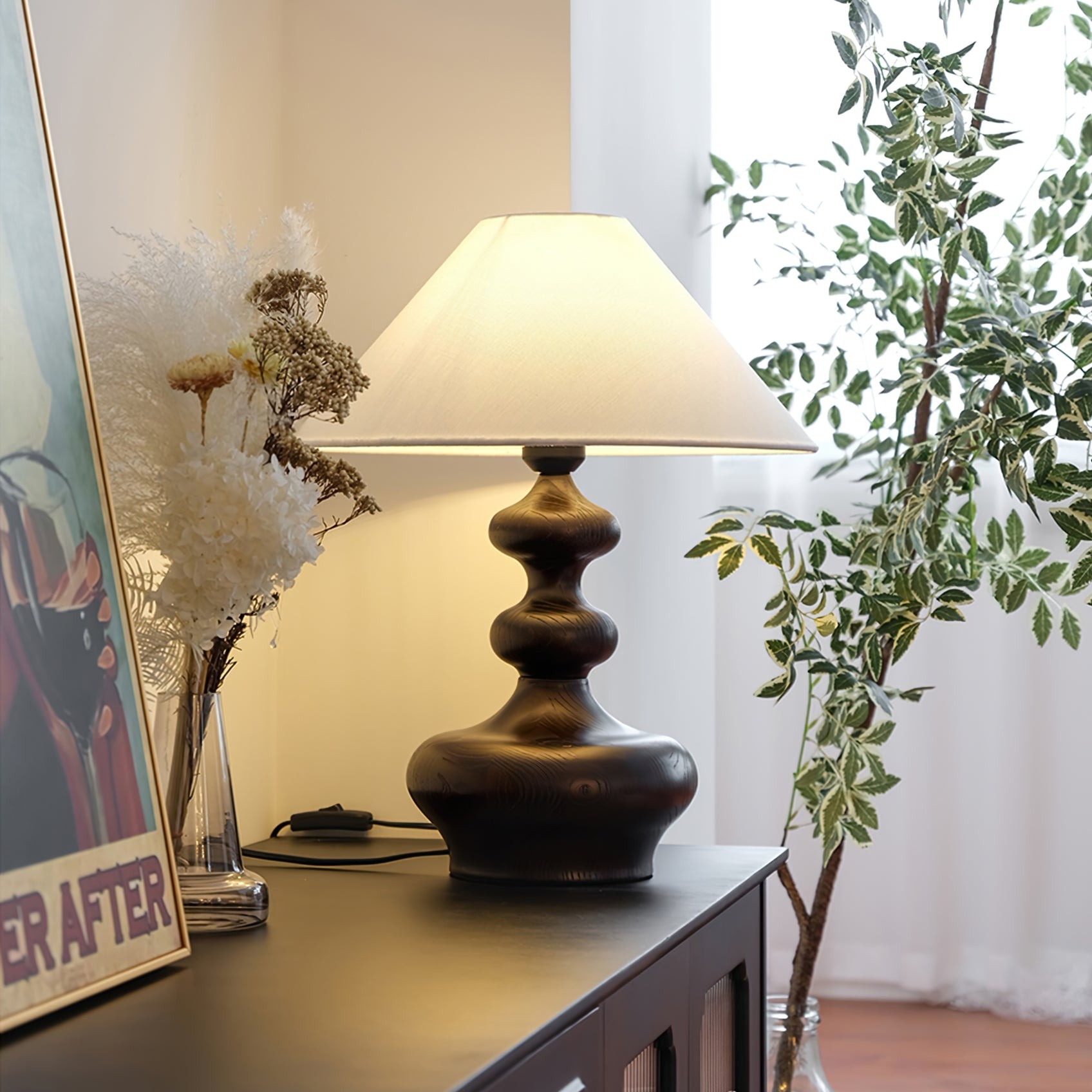 Nordic Retro Solid Wood Table Lamp M161
