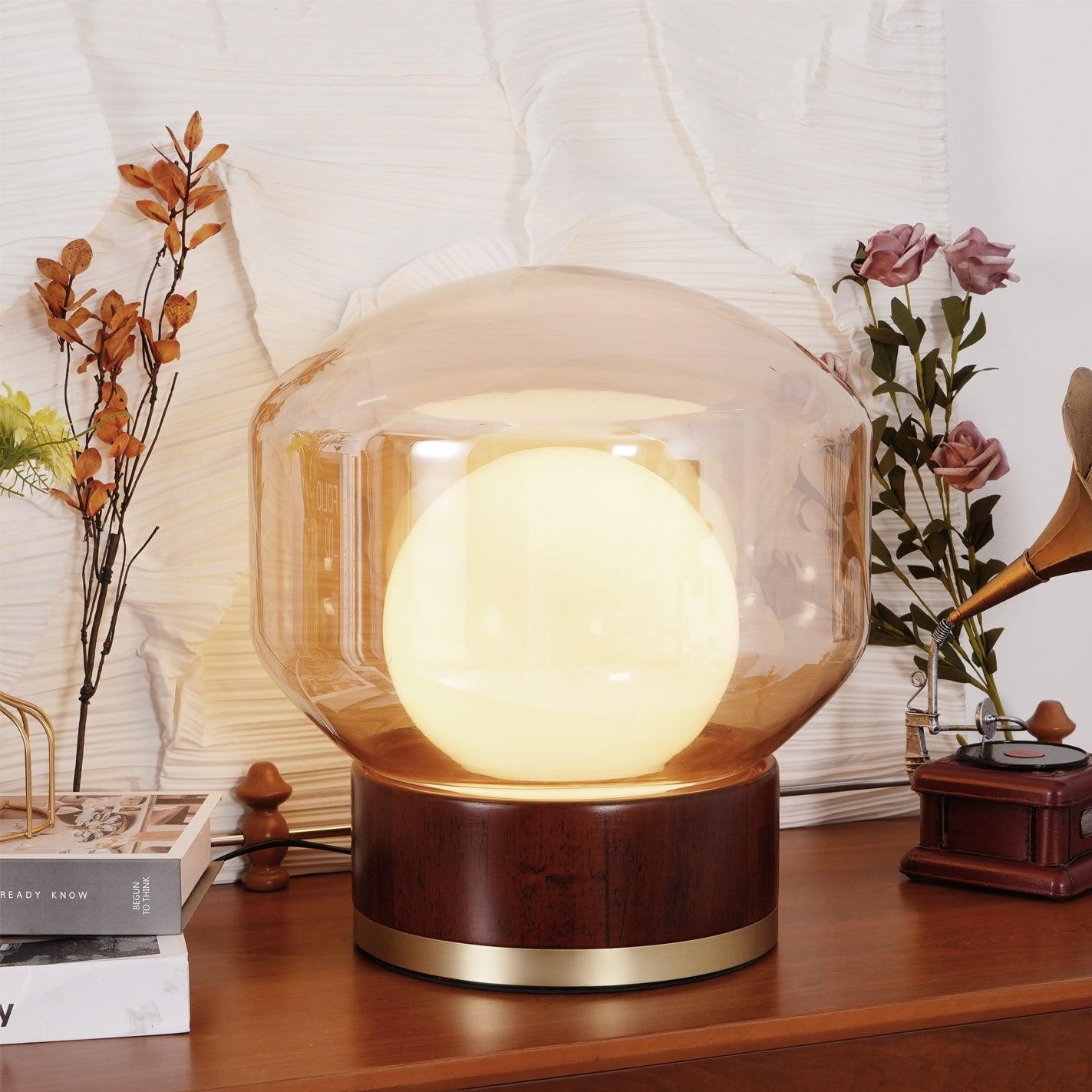 Simple Creative Wood Orb Table Lamp M527